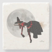 Tipsy Hexe auf dem Untersetzer von Broom Stone (Vorderseite)