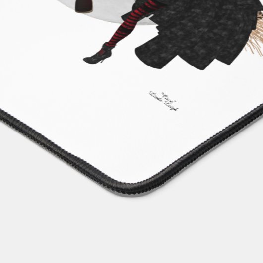 Tipsy Hexe auf Flying Broom Desk Mat Schreibtischunterlage (Ecke)