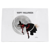 Tipsy Hexe auf Flying Broom-Geschenktasche Große Geschenktüte (Vorderseite)