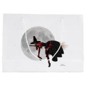 Tipsy Hexe auf Flying Broom-Geschenktasche Große Geschenktüte (Rückseite)