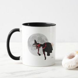 Tipsy Hexe auf Flying Broom-Kaffee-Tasse Tasse