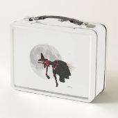 Tipsy Hexe auf Flying Broom Lunch Box (Rückseite)