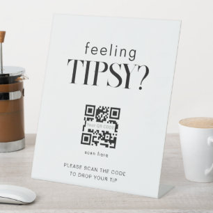 Tipsy Qr Bar-Tipp Sockelschild