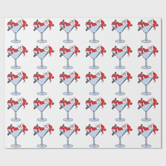 Tipsy Santa Geschenkpapier (Flach)