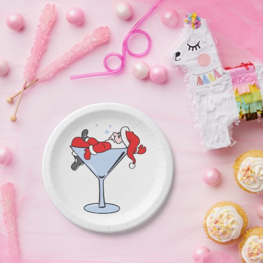 Tipsy Santa Pappteller (Party)