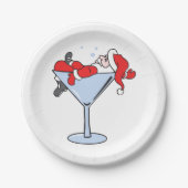 Tipsy Santa Pappteller (Vorderseite)