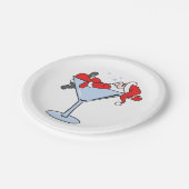 Tipsy Santa Pappteller (Schrägansicht)