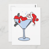 Tipsy Santa Postkarte (Vorne/Hinten)