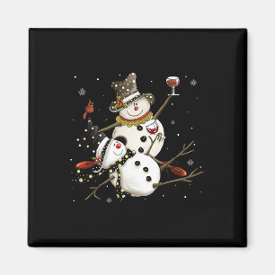 Tipsy Snowman Holiday Season Drink Weinschneemänne Magnet