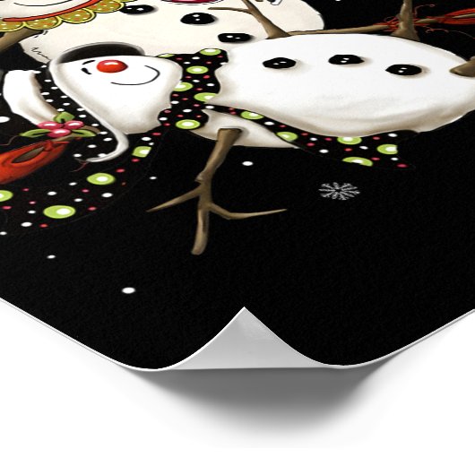 Tipsy Snowman Holiday Season Drink Weinschneemänne Poster (Ecke)