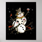 Tipsy Snowman Holiday Season Drink Weinschneemänne Poster (Vorne)