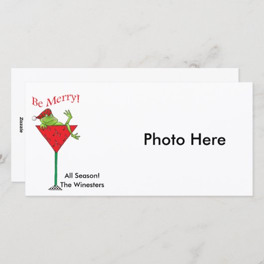 Tipsy-tini Feiertagskarte (Vorne/Hinten)