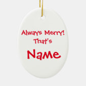 Tipsy-tini Keramikornament (Hinten)