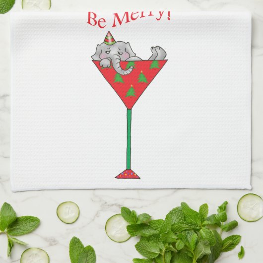 Tipsy-tini's Elefant Handtuch (Gefaltet)