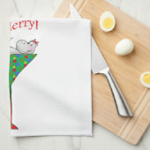 Tipsy-tini's Flusspferd Geschirrtuch (Viertel Falte)