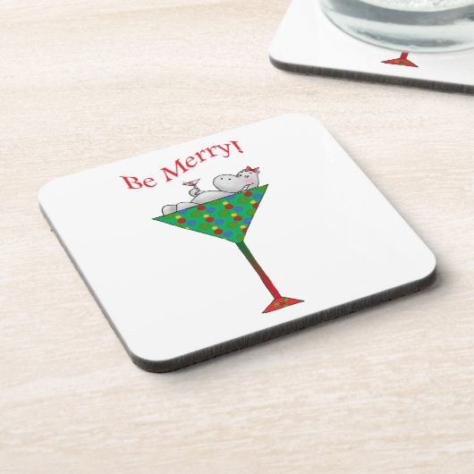 Tipsy-tinis Hippo Untersetzer (Linke Seite)