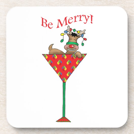 Tipsy-tini's Ren Getränkeuntersetzer (Vorderseite)