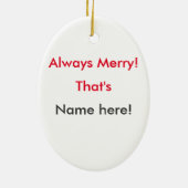 Tipsy-tinis Rentier Keramik Ornament (Hinten)