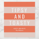Tipsy & Toasty Weinetikett (Einzelnes Label)