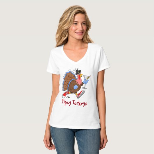 Tipsy Turkey (Martini) - Post-Run T-Shirt (Vorderseite Vollansicht)