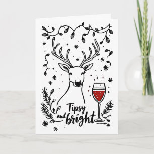 Tipsy und Bright Deer Feiertagskarte