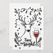 Tipsy und Bright Deer Feiertagskarte (Vorne/Hinten)