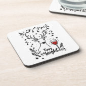 Tipsy und Bright Deer Getränkeuntersetzer (Linke Seite)