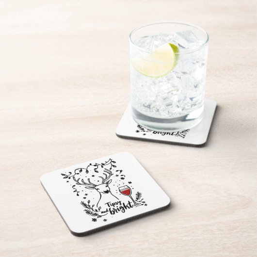 Tipsy und Bright Deer Getränkeuntersetzer (Rechte Seite)