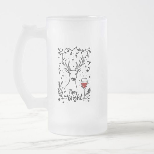Tipsy und Bright Deer Mattglas Bierglas (Links)