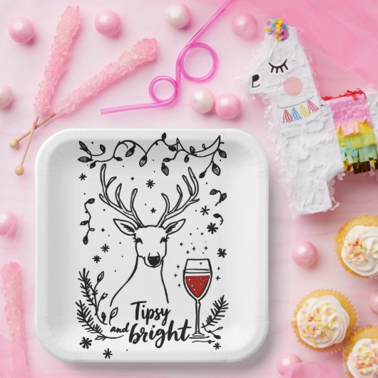 Tipsy und Bright Deer Pappteller (Party)