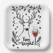 Tipsy und Bright Deer Pappteller (Vorderseite)