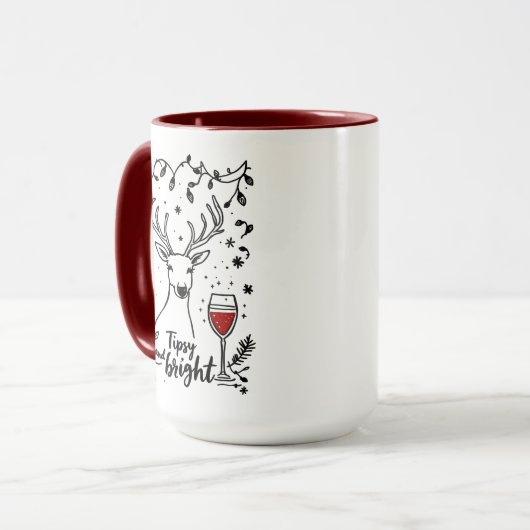 Tipsy und Bright Deer Tasse (Vorderseite Links)