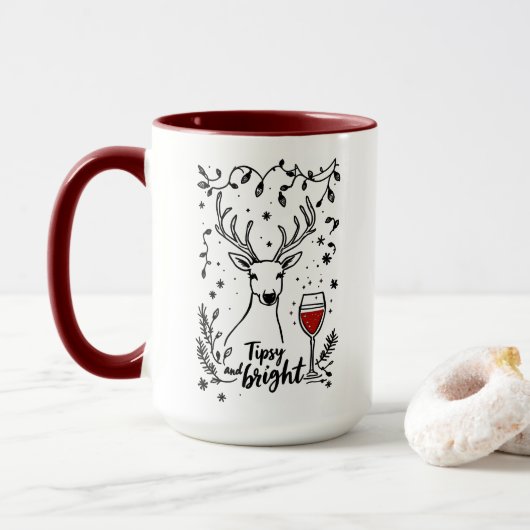 Tipsy und Bright Deer Tasse (Mit Donut)