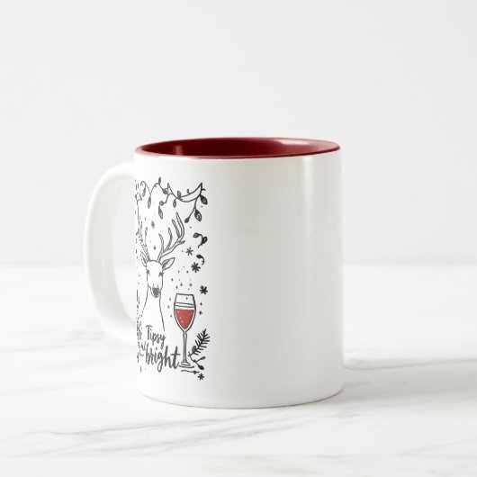 Tipsy und Bright Deer Zweifarbige Tasse (Vorderseite Links)