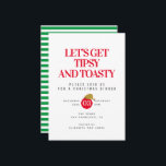 Tipsy und Toasty Weihnachtsessen Einladung<br><div class="desc">Tipsy und Toasty Weihnachtsessen Einladung</div>