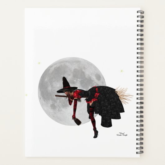 Tipsy Witch auf Flying Broom Daily Planner Planer (Rückseite)