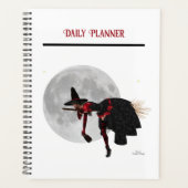 Tipsy Witch auf Flying Broom Daily Planner Planer (Vorderseite)