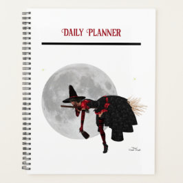 Tipsy Witch auf Flying Broom Daily Planner Planer