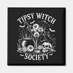 Tipsy Witch Society, lustiger Halloween-Schwanz, D Magnet