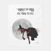 Tipsy Witz auf dem Flying Broom Fleece Blanket (Vorderseite)
