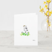 "Tiptoe durch die Harebells", leere Karte (Gelbe Blume)