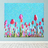 Tiptoe durch die Tulpen mit mir Leinwanddruck (Insitu (Holzboden))