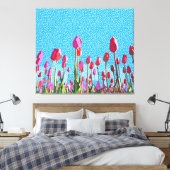 Tiptoe durch die Tulpen mit mir Leinwanddruck (Insitu (Schlafzimmer))