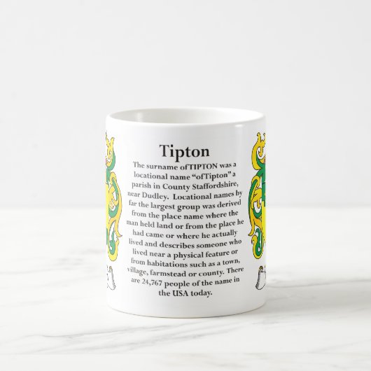 Tipton Familien-Wappen Tasse (Mittel)