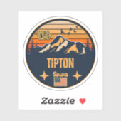 Tipton, Iowa Aufkleber (Blatt)