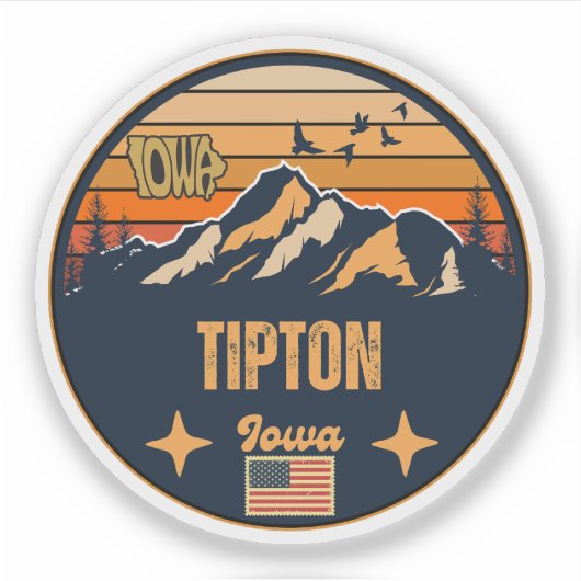 Tipton, Iowa Aufkleber (Vorderseite)