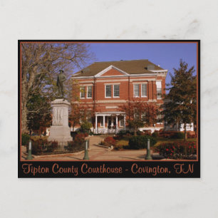 Tipton Landkreis Courthouse - Covington, TN Postkarte