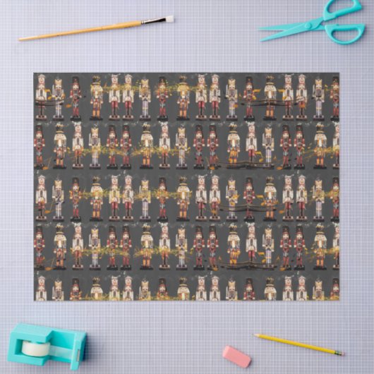 Tiptop Nutcracker Kings Musical Staff Seidenpapier (Basteln)