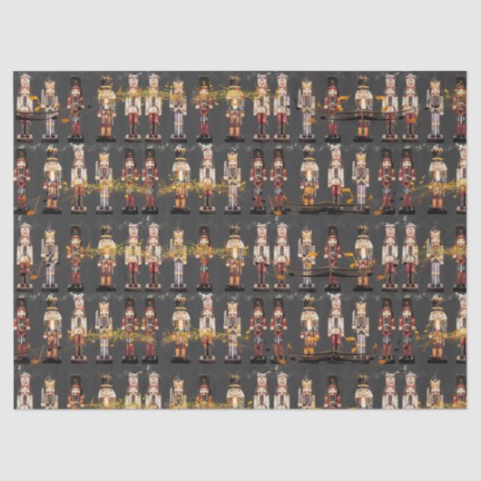 Tiptop Nutcracker Kings Musical Staff Seidenpapier (Vorderseite)