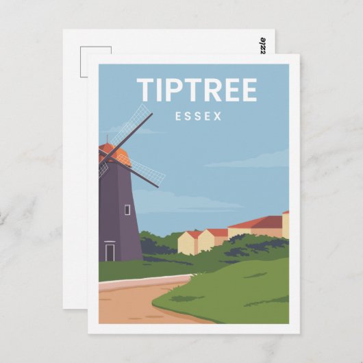 Tiptree Essex Famous Travel Place Illustration Postkarte (Vorne/Hinten)